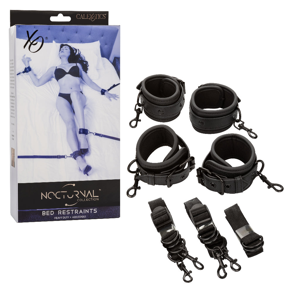 Nocturnal Collection Bed Restraints - Black - Not Very Vanilla