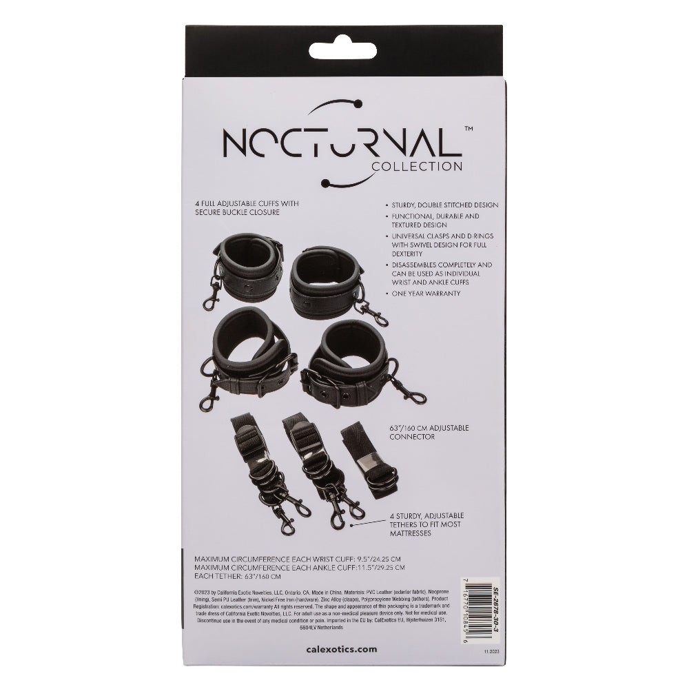 Nocturnal Collection Bed Restraints - Black - Not Very Vanilla