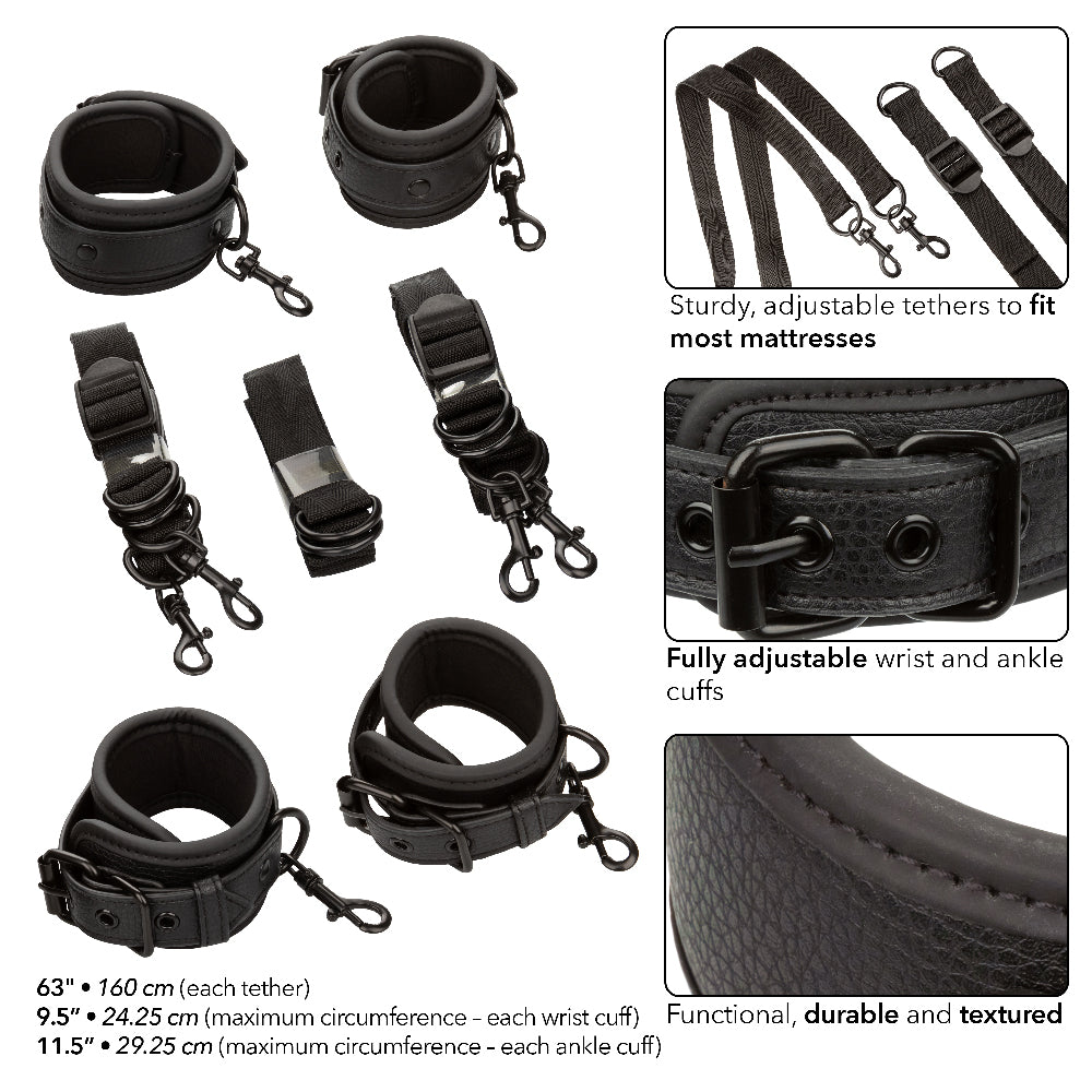 Nocturnal Collection Bed Restraints - Black - Not Very Vanilla