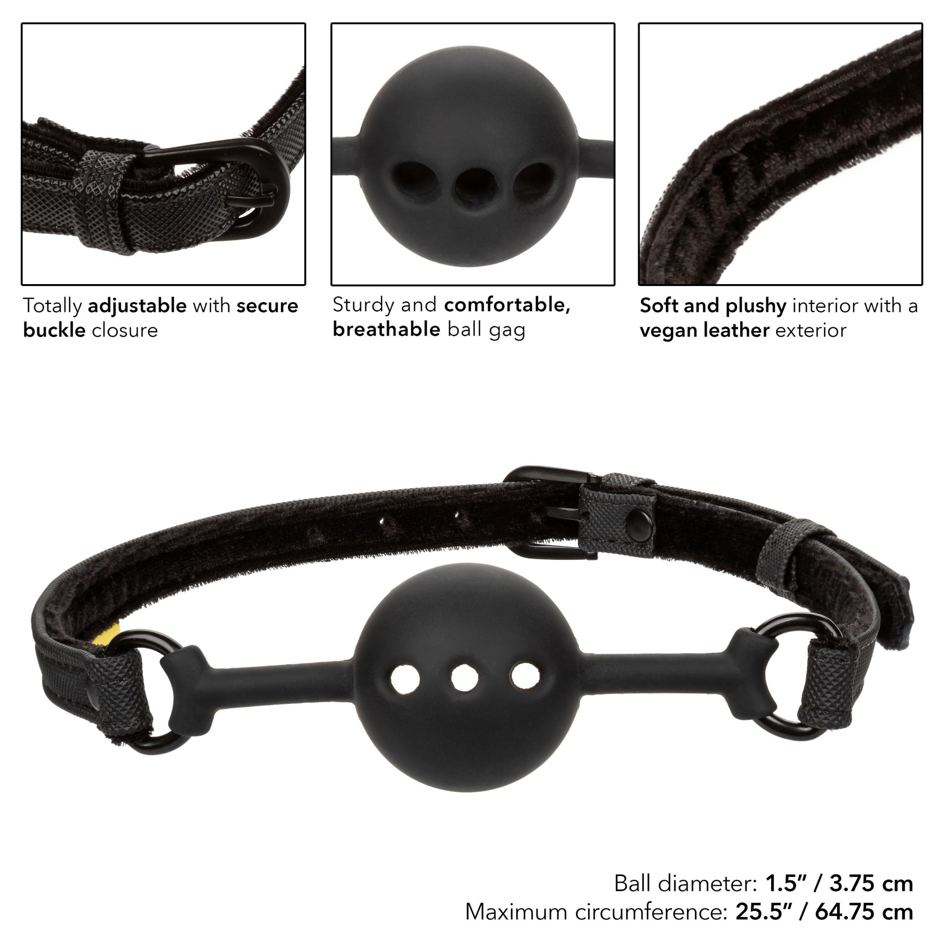 Boundless Breathable Ball Gag - Black - Not Very Vanilla