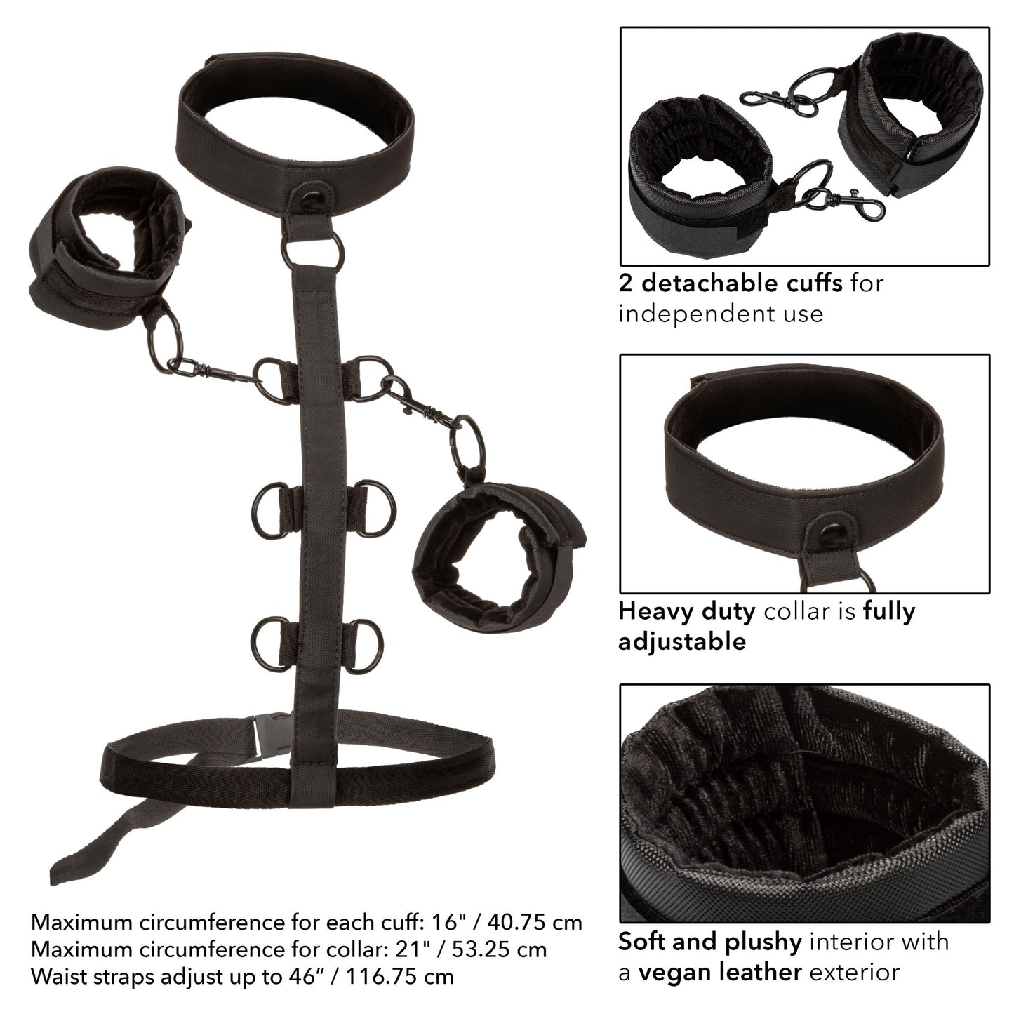 Boundless Collar Body Restraint - Black - Not Very Vanilla