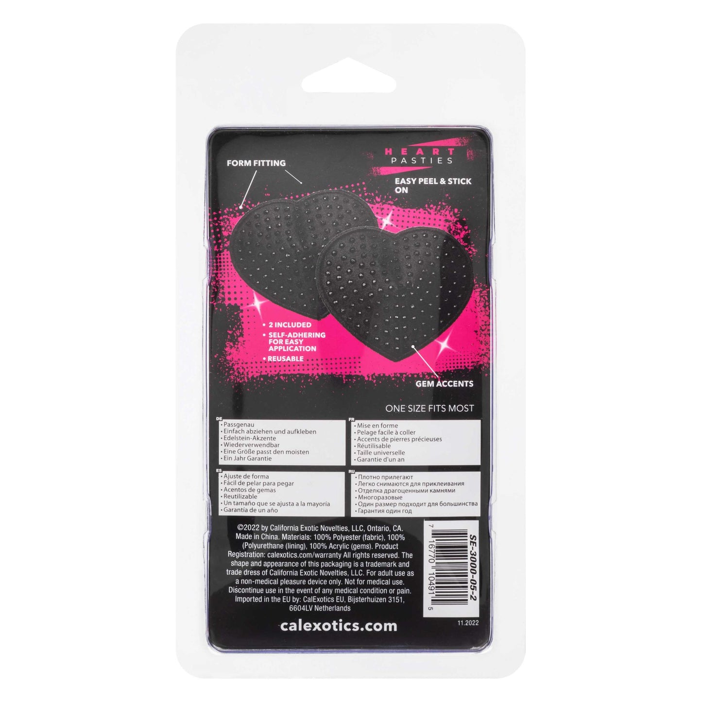 Radiance Heart Pasties - Black - Not Very Vanilla