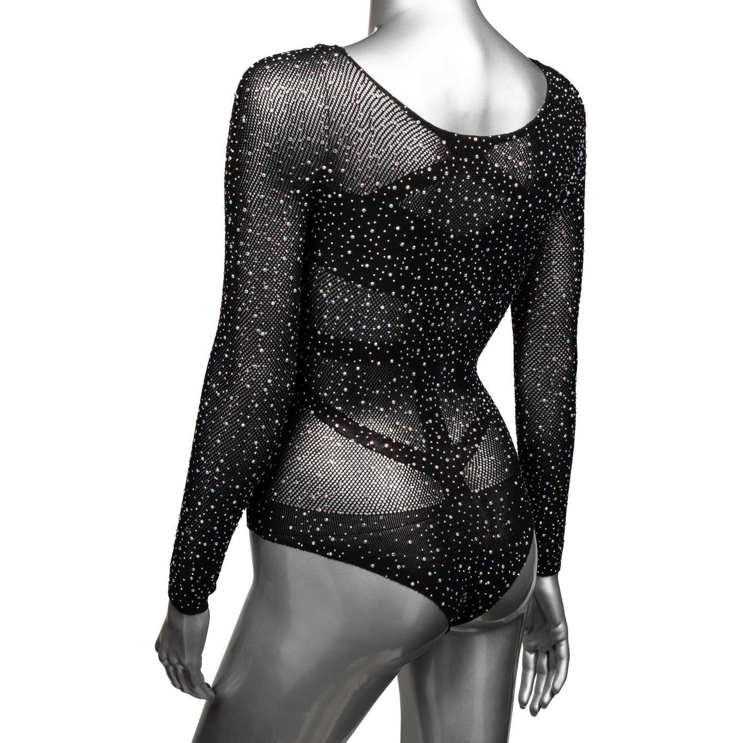 Radiance Long Sleeve Body Suit - One Size - Black - Not Very Vanilla