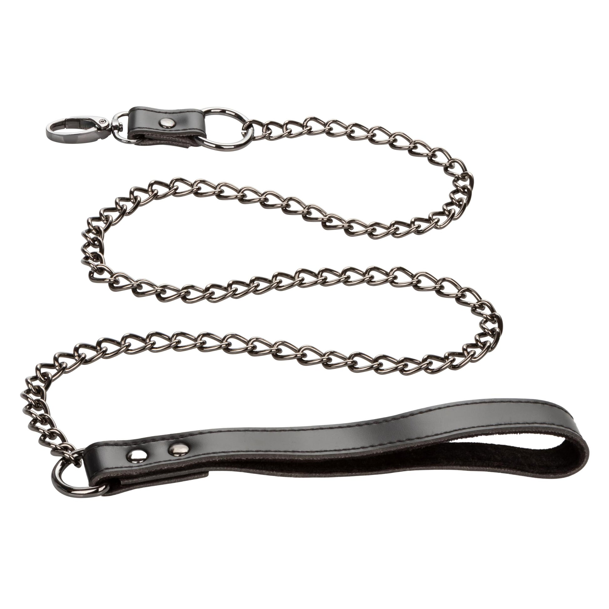 Euphoria Collection Collar With Chain Leash - Black - Not Very Vanilla