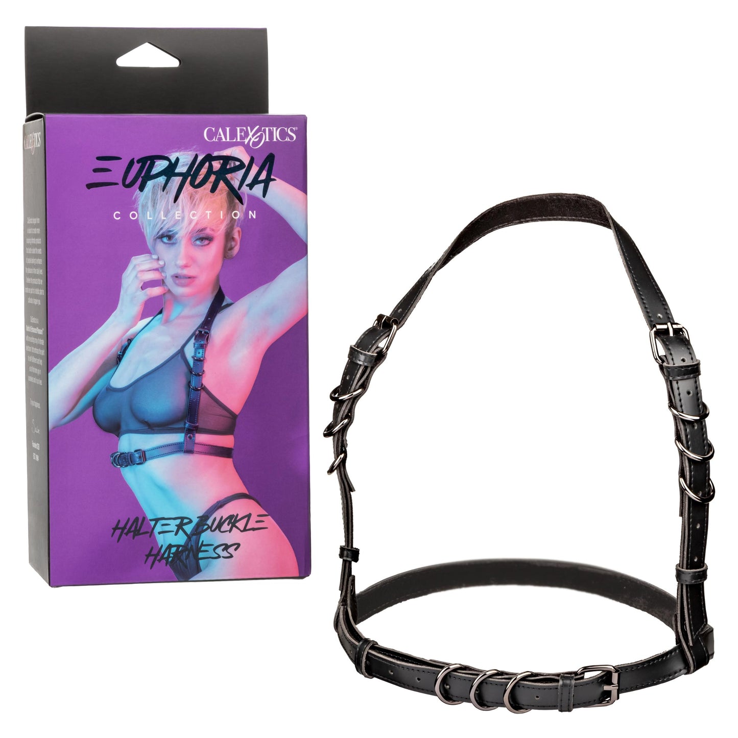 Euphoria Collection Halter Buckle Harness - Black - Not Very Vanilla