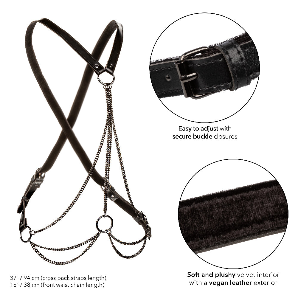 Euphoria Collection Multi Chain Harness - Black - Not Very Vanilla