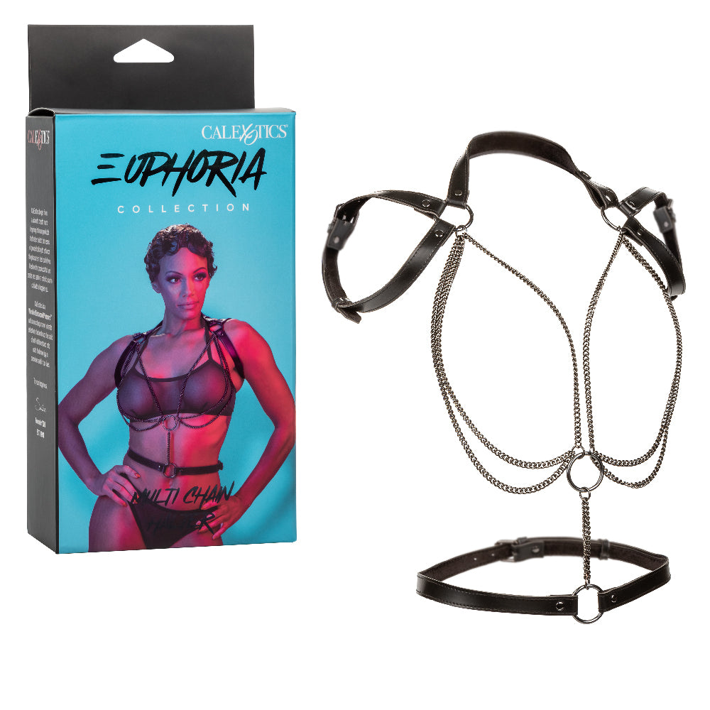 Euphoria Collection Multi Chain Halter - Black - Not Very Vanilla