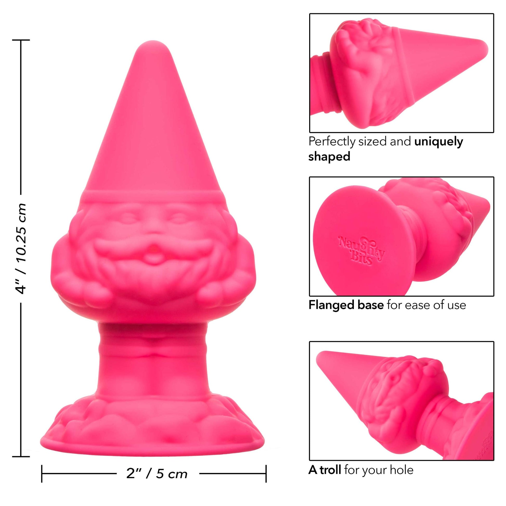 Naughty Bits Anal Gnome Gnome Butt Plug - Pink - Not Very Vanilla