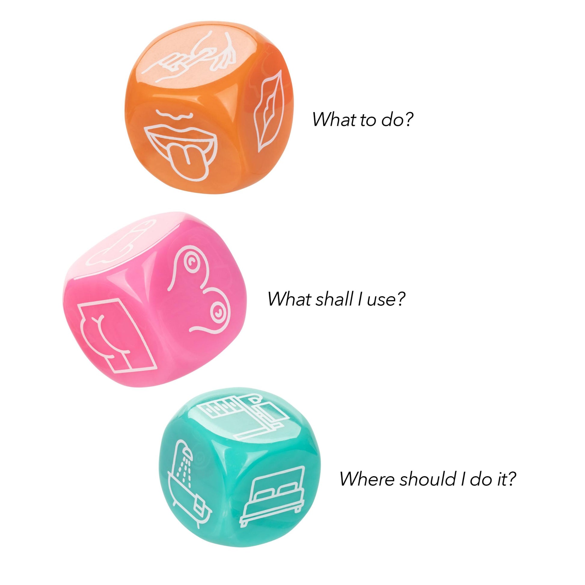 Naughty Bits Roll With It Icon - Based Sex Dice Game - Not Very Vanilla