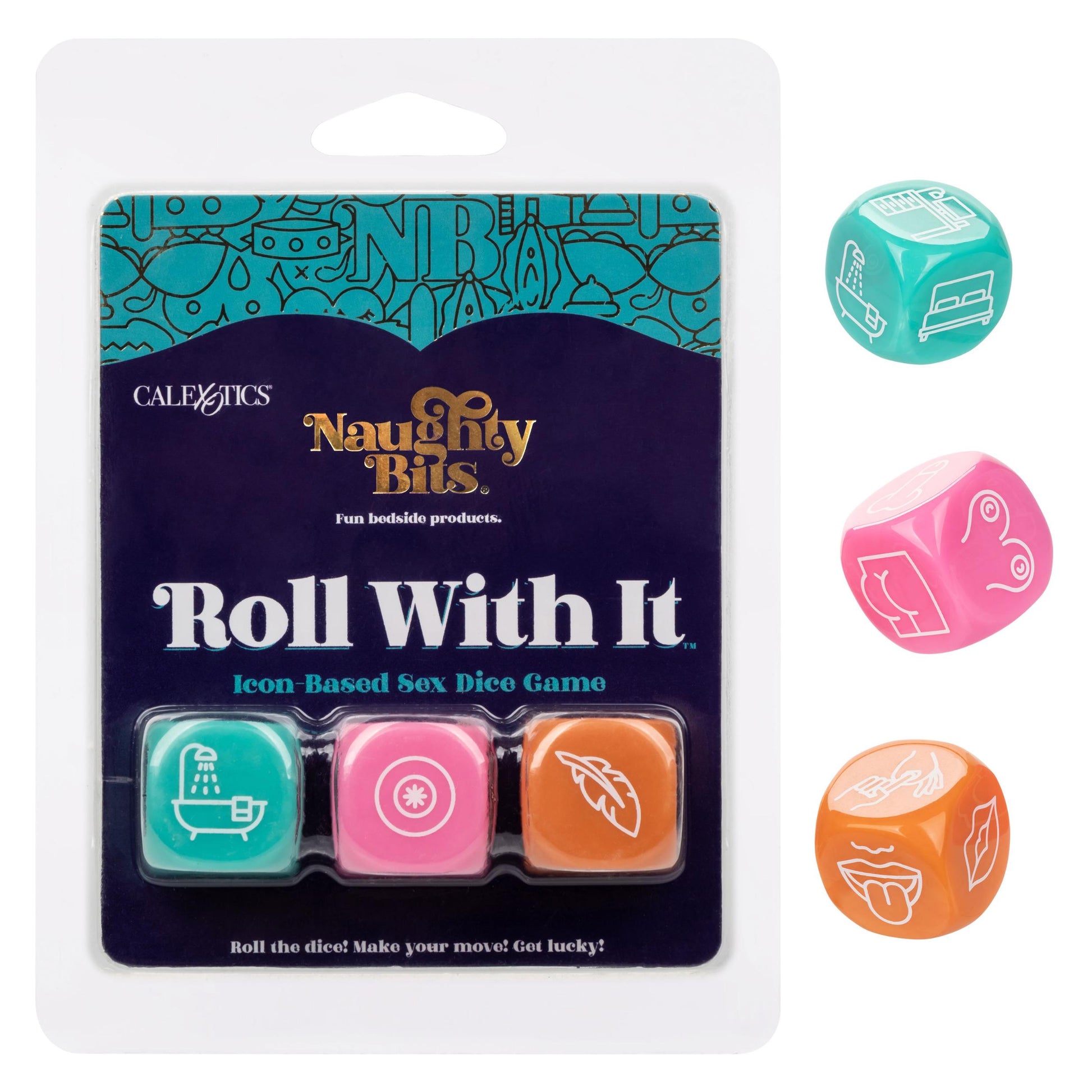 Naughty Bits Roll With It Icon - Based Sex Dice Game - Not Very Vanilla