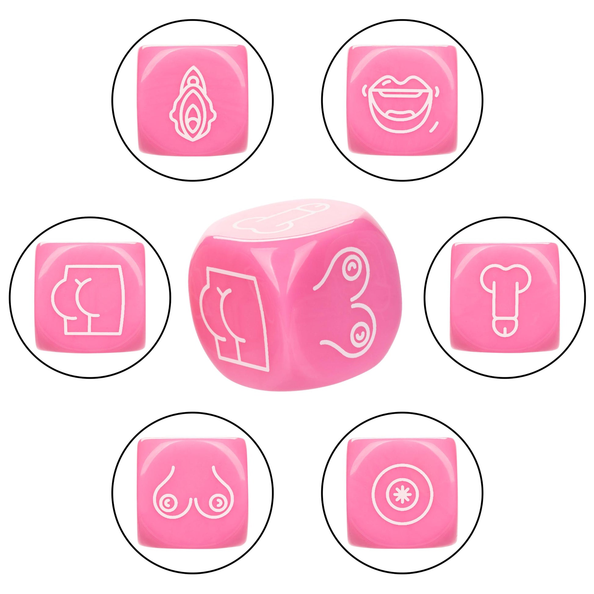 Naughty Bits Roll With It Icon - Based Sex Dice Game - Not Very Vanilla