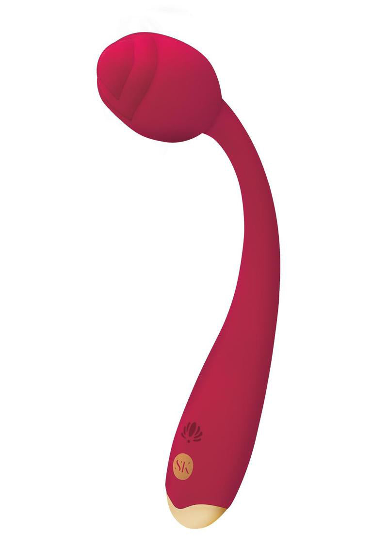 Rosegasm Long Stem Flexi G-Spot Vibe Rose - Red