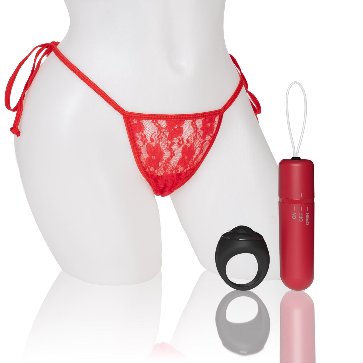 Screaming O 4t - Vibrating Panty Set With Remote Control Ring - Red - Not Very Vanilla