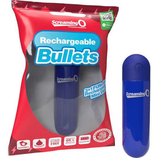 Screaming O Rechargeable Bullets - Blue - Not Very Vanilla