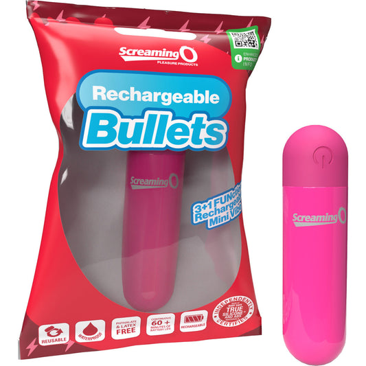 Screaming O Rechargeable Bullet - Pink - Not Very Vanilla