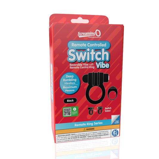 Screaming O Remote Controlled Switch Vibrating Ring - Black - Not Very Vanilla