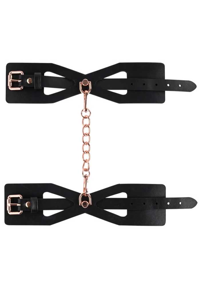 Brat Handcuffs - Black / Rose Gold - Not Very Vanilla