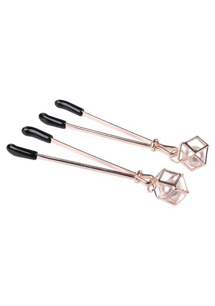 Brat Pearl Nipple Clips - Rose Gold - Not Very Vanilla