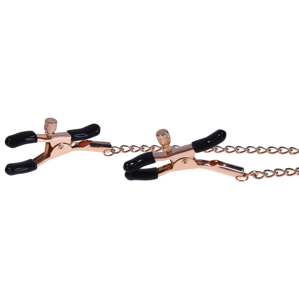 Brat Charmed Nipple Clamps - Rose Gold - Not Very Vanilla