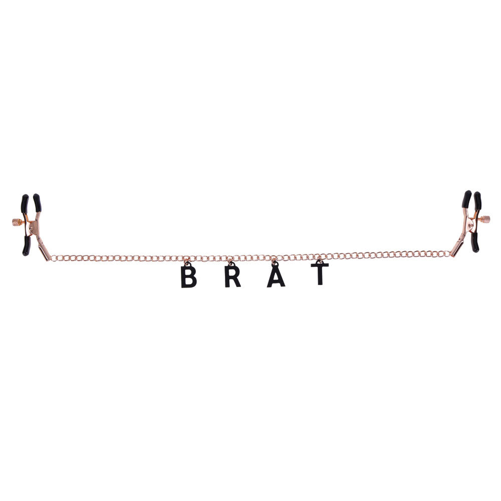 Brat Charmed Nipple Clamps - Rose Gold - Not Very Vanilla