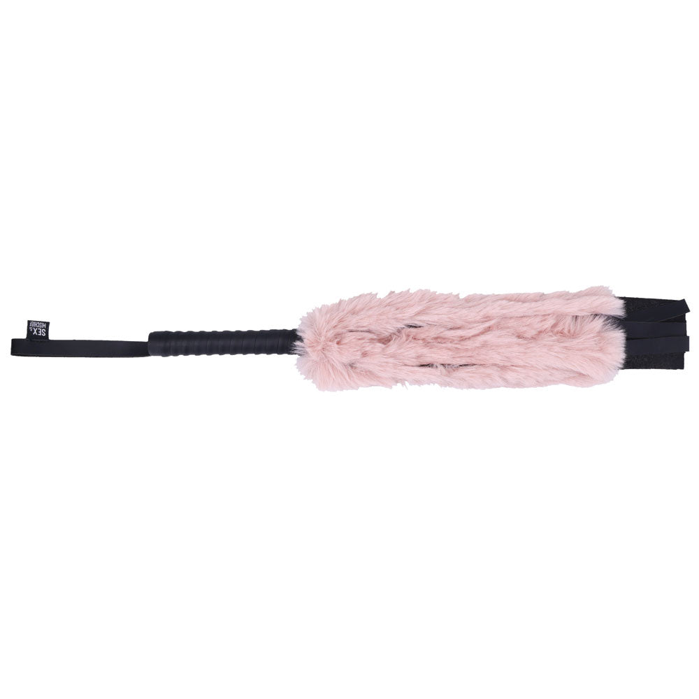 Brat Faux Fur Flogger - Pink/black - Not Very Vanilla