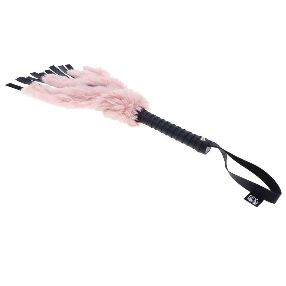 Brat Faux Fur Flogger - Pink/black - Not Very Vanilla