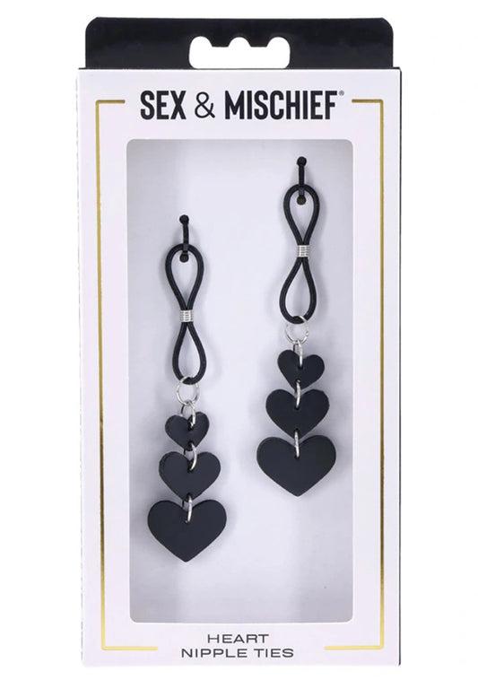 Heart Nipple Ties - Black - Not Very Vanilla