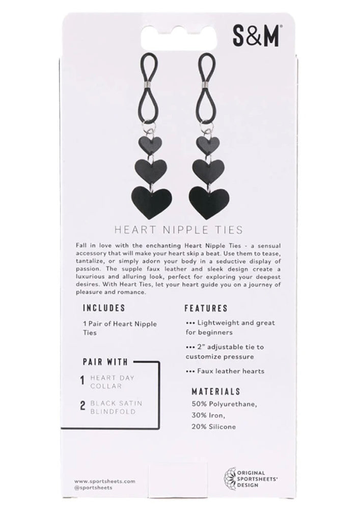 Heart Nipple Ties - Black - Not Very Vanilla