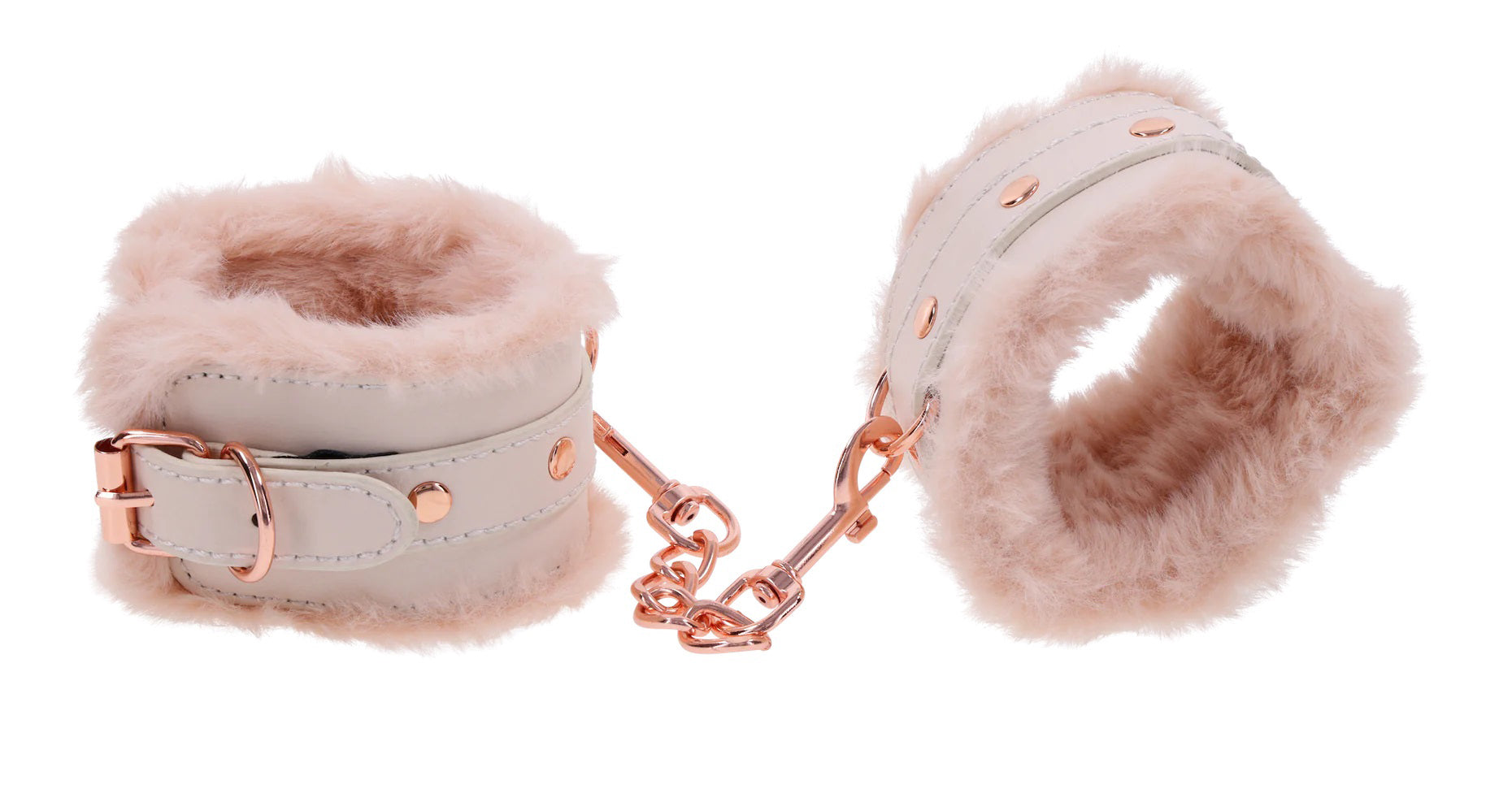 Peaches ‘N Creame Fur Handcuffs - Pink - Not Very Vanilla