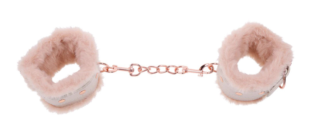 Peaches ‘N Creame Fur Handcuffs - Pink - Not Very Vanilla