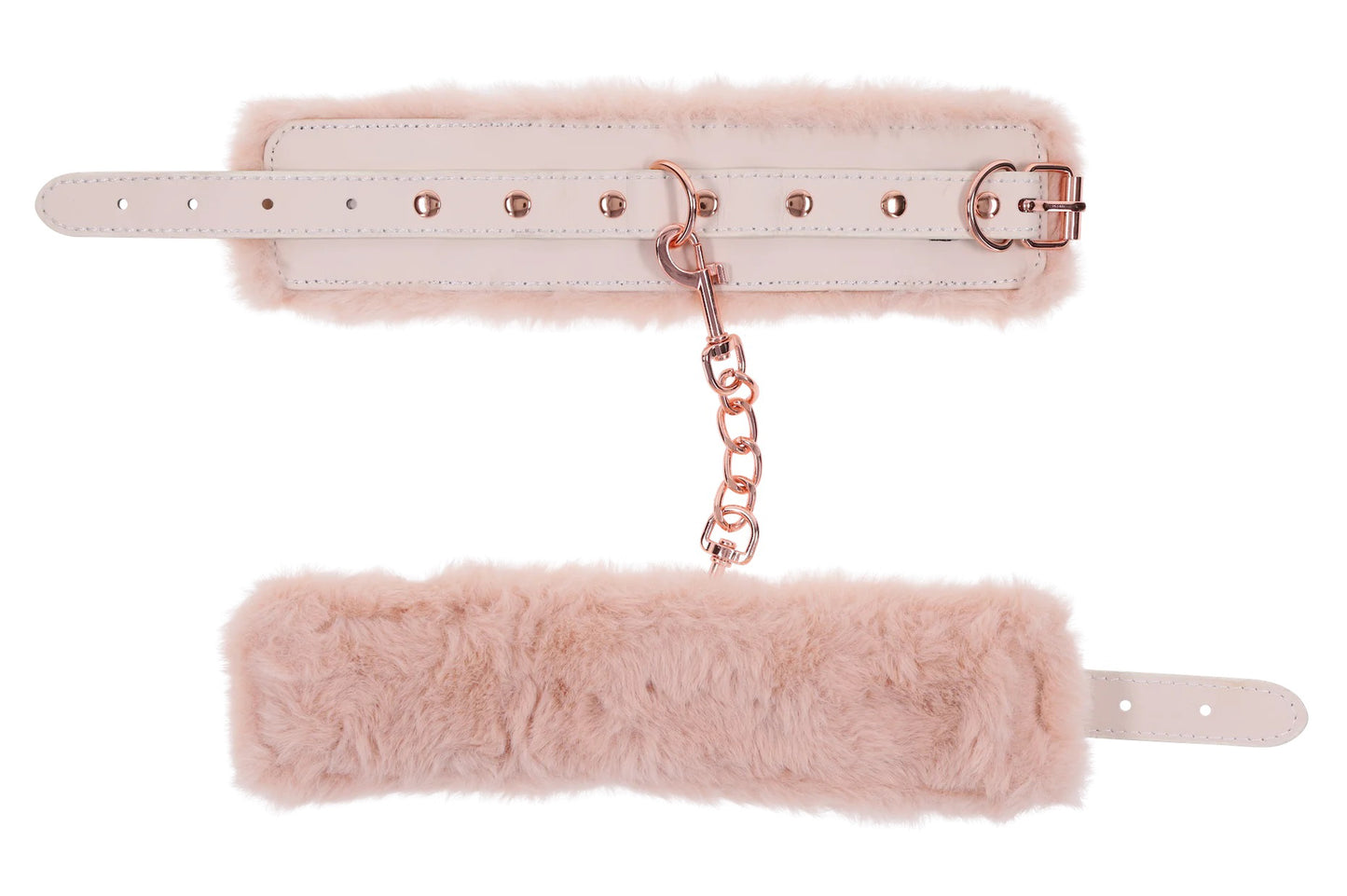 Peaches ‘N Creame Fur Handcuffs - Pink - Not Very Vanilla