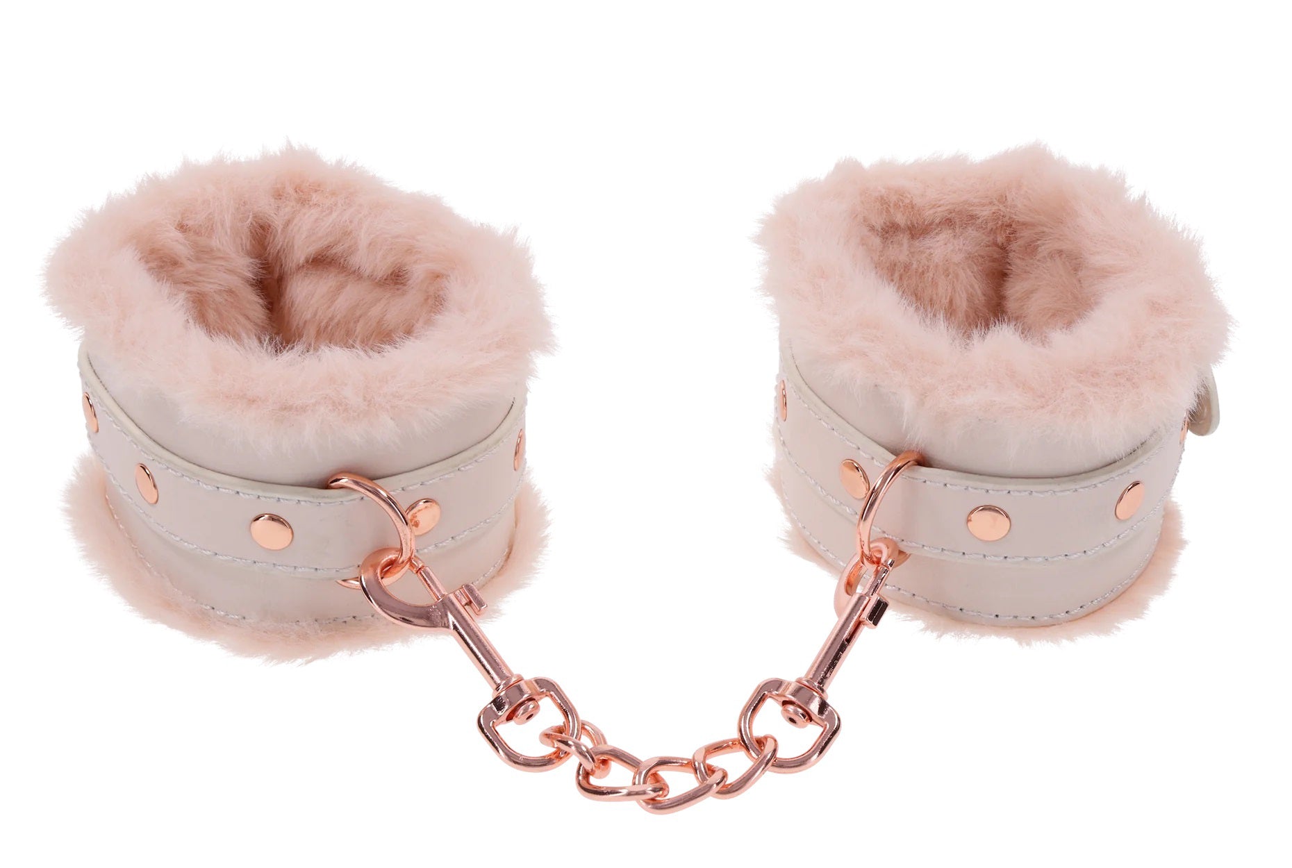 Peaches ‘N Creame Fur Handcuffs - Pink - Not Very Vanilla