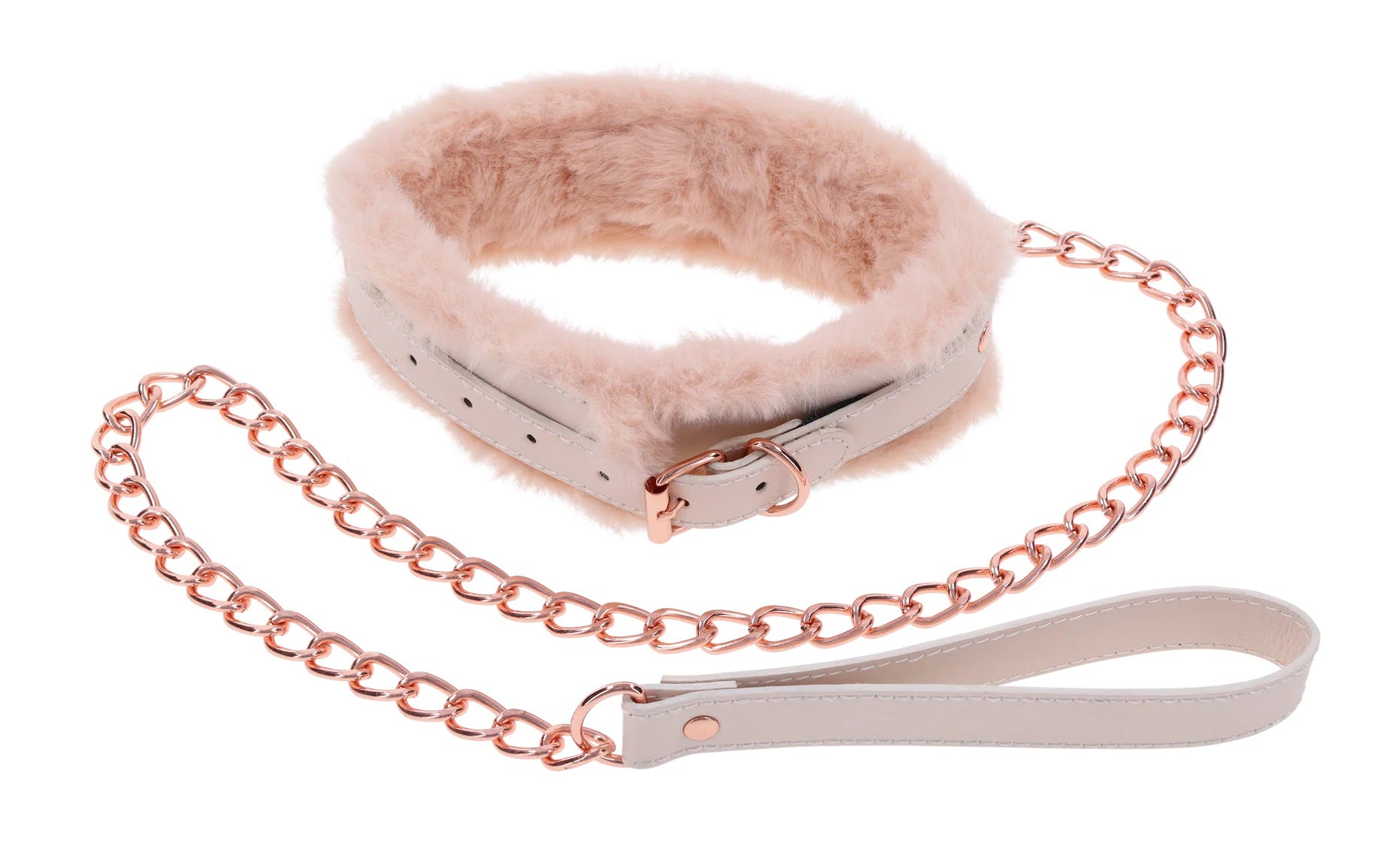 Peaches ‘N Creame Fur Collar and Leash - Pink - Not Very Vanilla