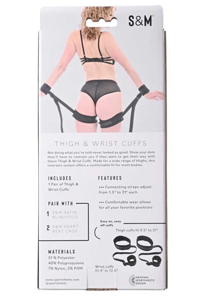 Thigh and Wrist Cuffs - Black - Not Very Vanilla