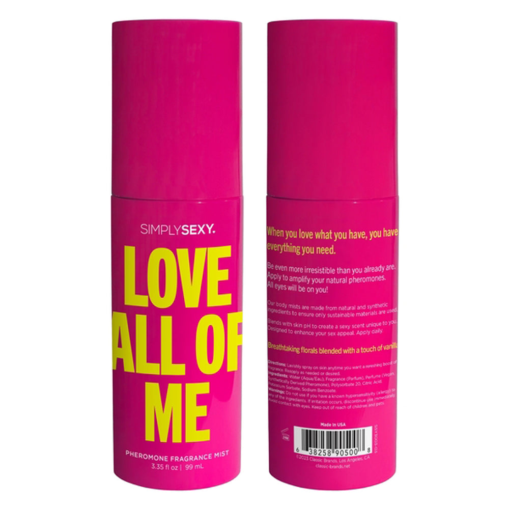 Love All of Me - Pheromone Fragrance Mists 3.35 Oz - Not Very Vanilla