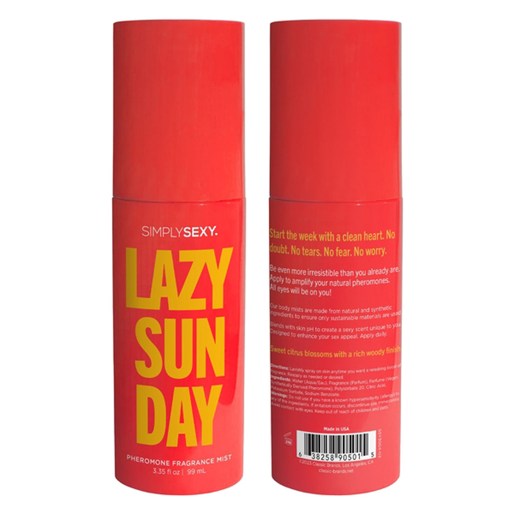 Lazy Sunday - Pheromone Fragrance Mists 3.35 Oz - Not Very Vanilla