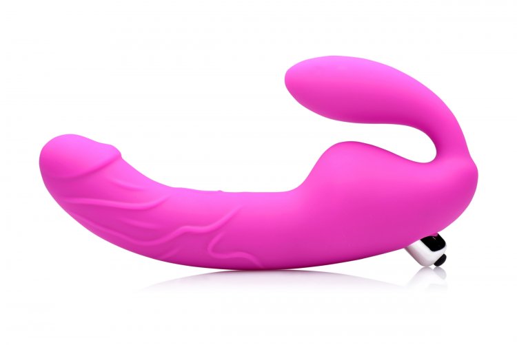 Royal Rider Vibrating Strapless Strap- on Dildo - Pink - Not Very Vanilla