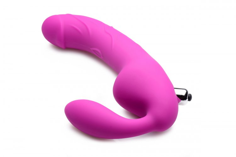 Royal Rider Vibrating Strapless Strap- on Dildo - Pink - Not Very Vanilla