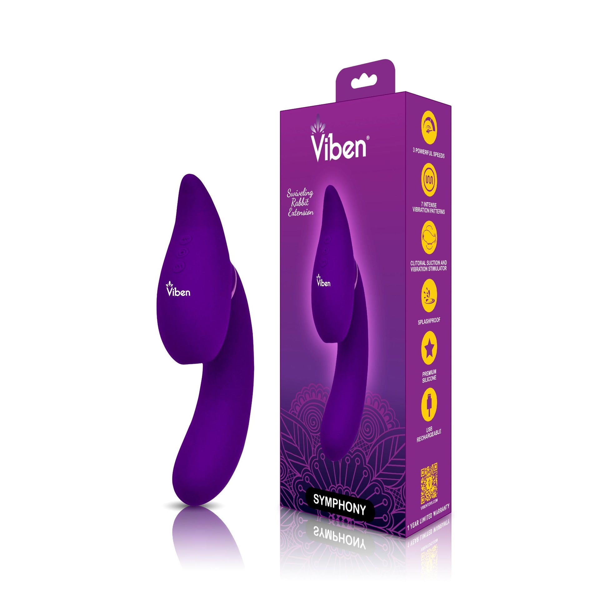 Symphony - Violet - Insertable Triple Motor Vibe - Not Very Vanilla