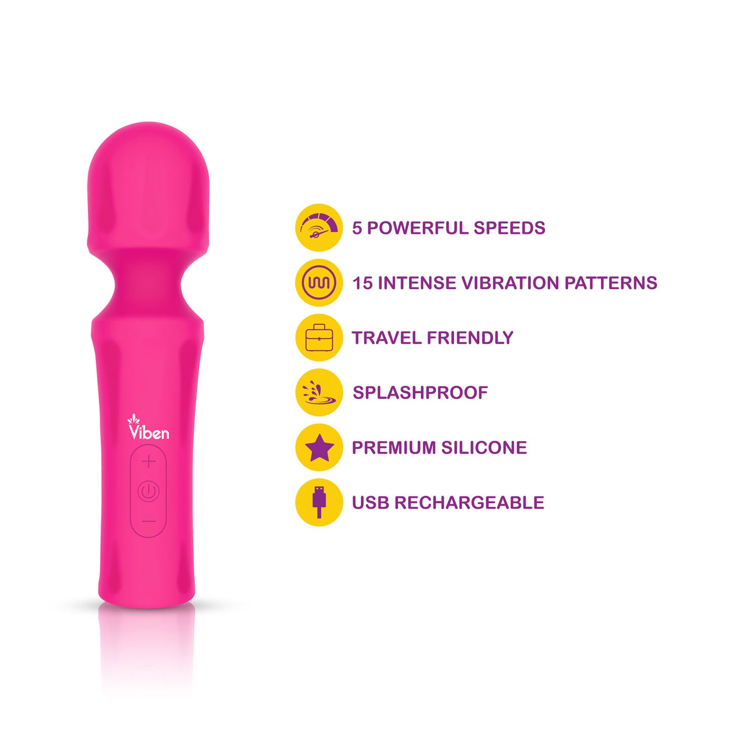 Presale Only - Mighty Muse - Hot Pink - Powerful Personal Wand - Massager - Not Very Vanilla