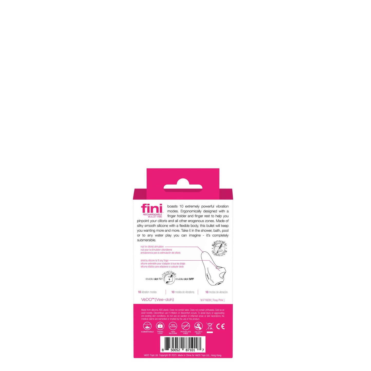 Fini Rechargeable Bullet Vibe - Pink - Not Very Vanilla