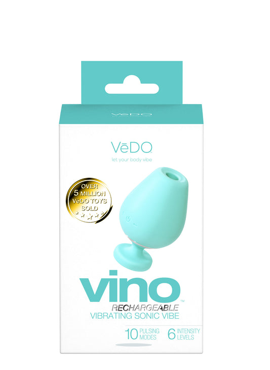 Vino Rechargeable Vibrating Sonic Vibe - Turquoise - Not Very Vanilla