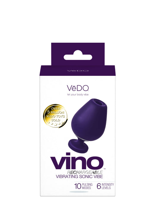 Vino Rechargeable Vibrating Sonic Vibe - Purple - Not Very Vanilla