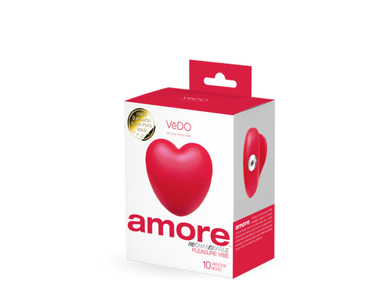 Amore Rechargeable Pleasure Vibe - Red - Not Very Vanilla