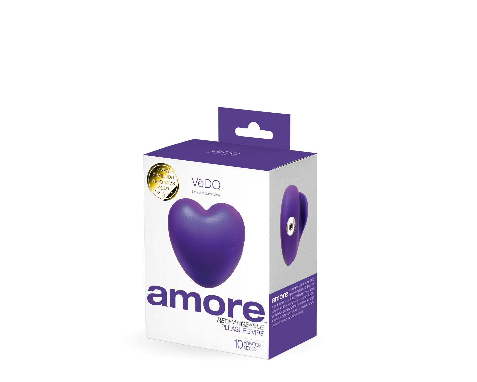 Amore Rechargeable Pleasure Vibe - Purple - Not Very Vanilla