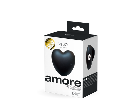 Amore Rechargeable Pleasure Vibe - Black - Not Very Vanilla