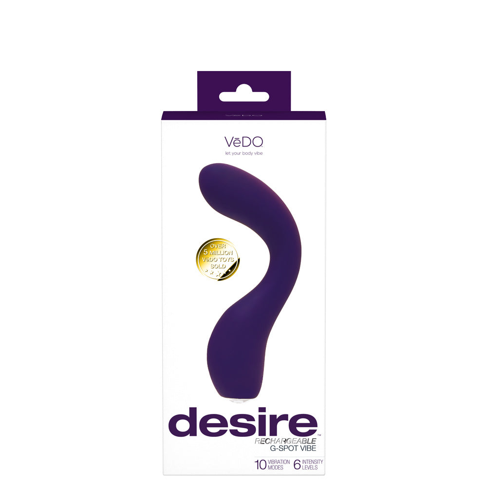 Desire Rechargeable G-Spot Vibe - Purple - Not Very Vanilla