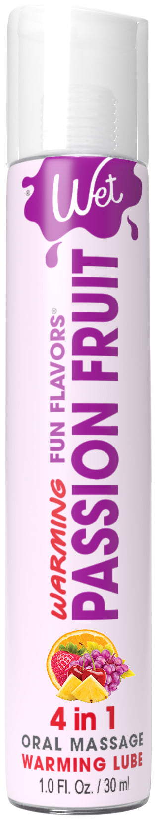 Wet Warming Fun Flavors - Passion Fruit - 4 in 1 Lubricant 1 Oz - Not Very Vanilla