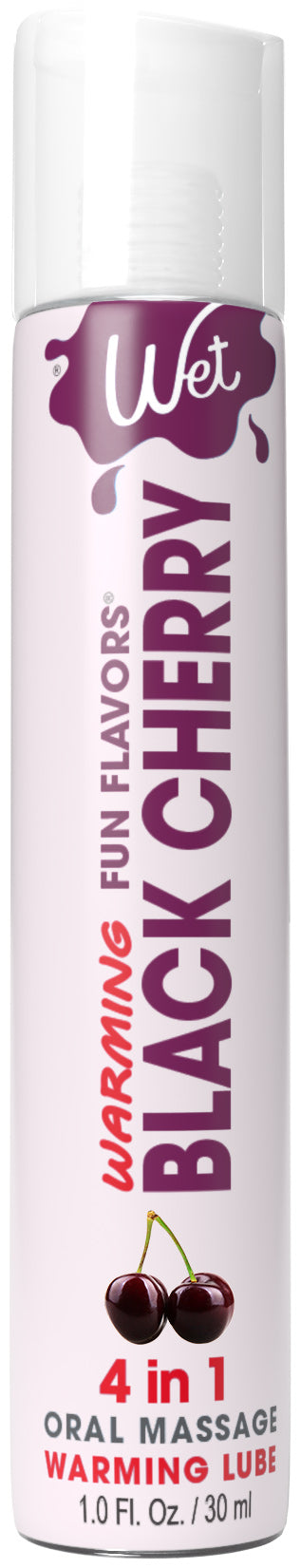 Wet Warming Fun Flavors - Black Cherry - 4 in 1 Lubricant 1 Oz - Not Very Vanilla