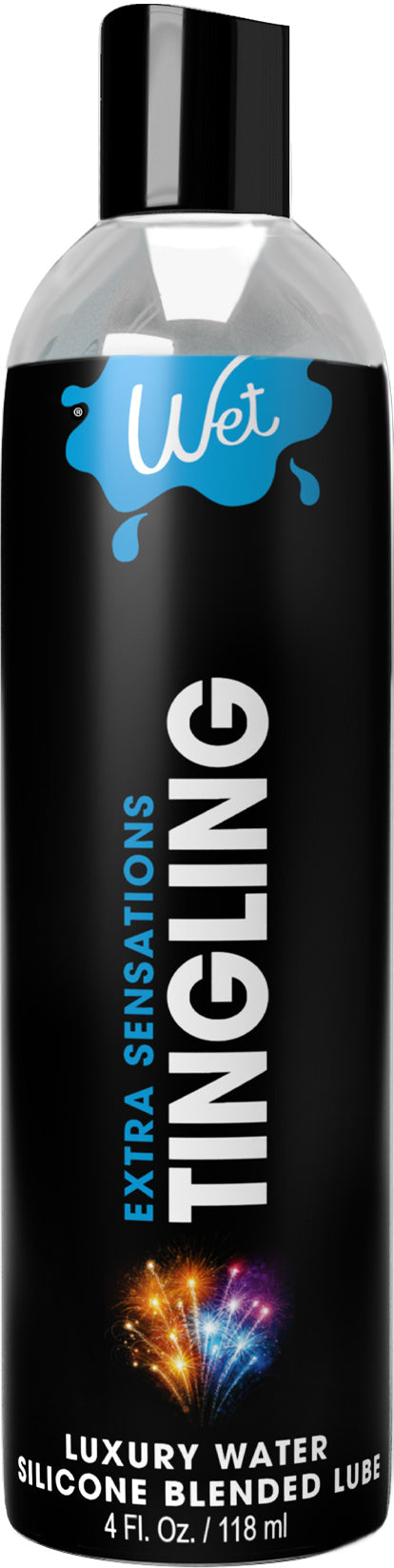 Wet Extra Sensations Tingling Water/silicone Blend Based Lubricant 4 Oz - Not Very Vanilla